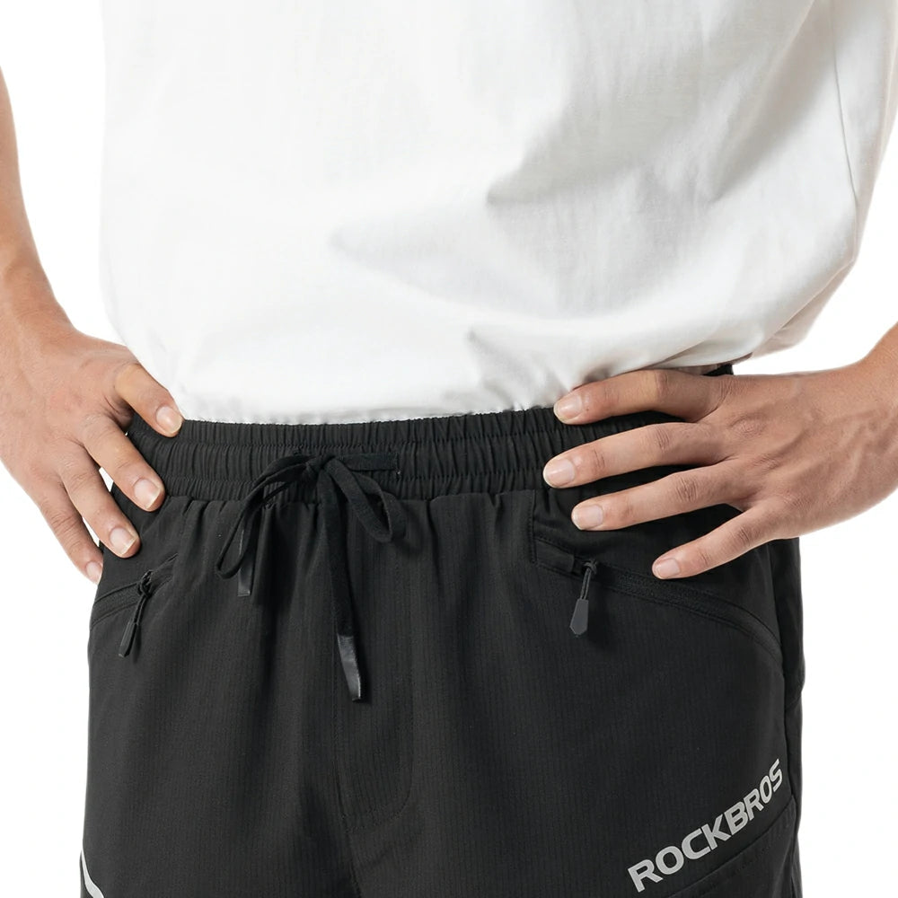 Adjustable drawstring waist on ROCKBROS cycling shorts