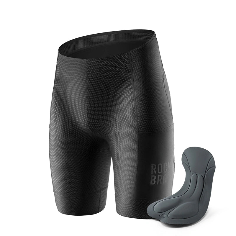 ROCKBROS Men’s Padded Cycling Shorts – Breathable & Quick-Dry Bike Shorts