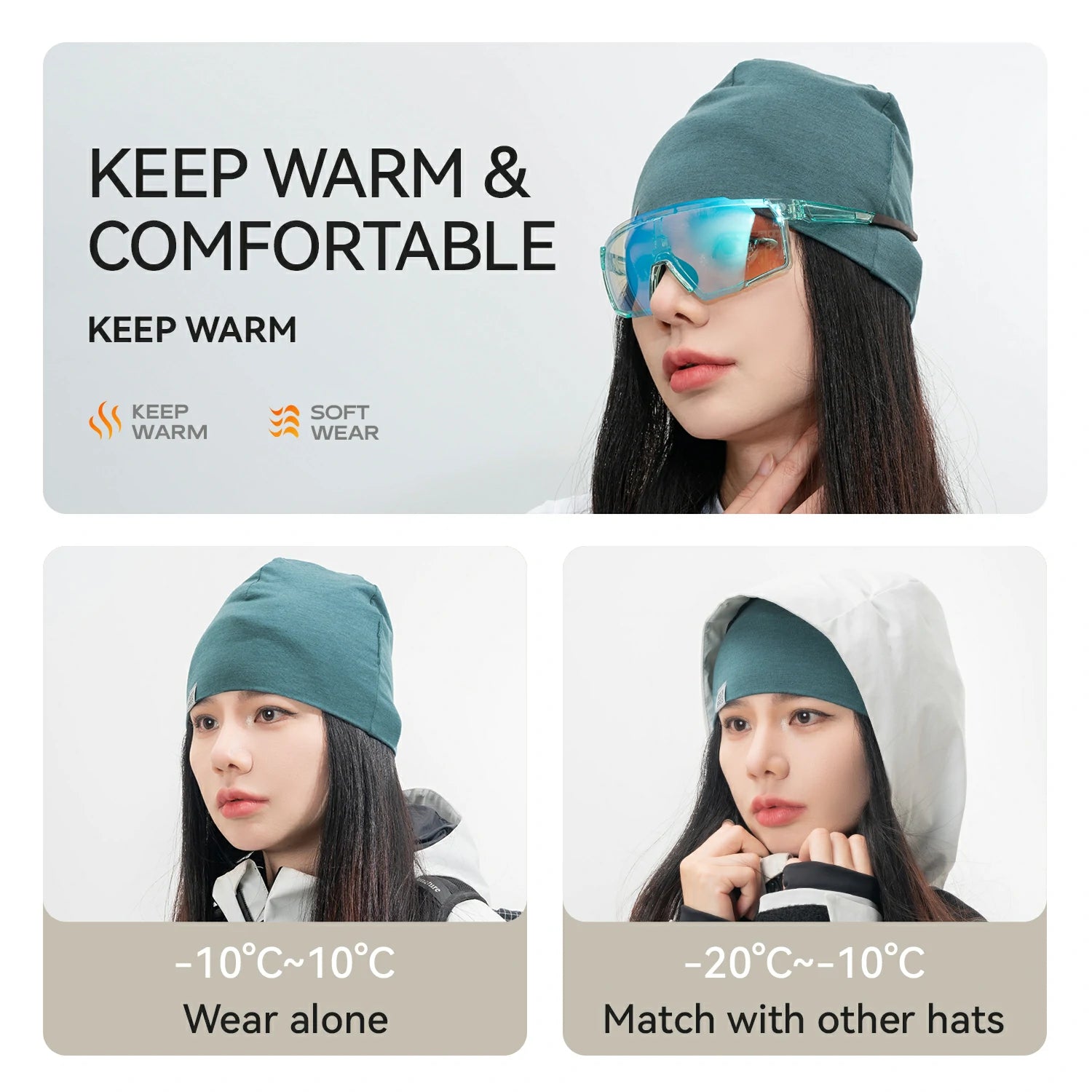 Merino Wool Warm Winter Hat Watch Cap for Men Women