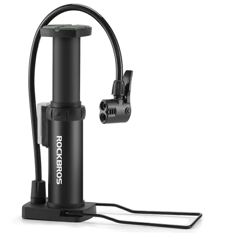 Mini Portable Aluminum Bike Floor Pump with Presta and Schrader 100PSI