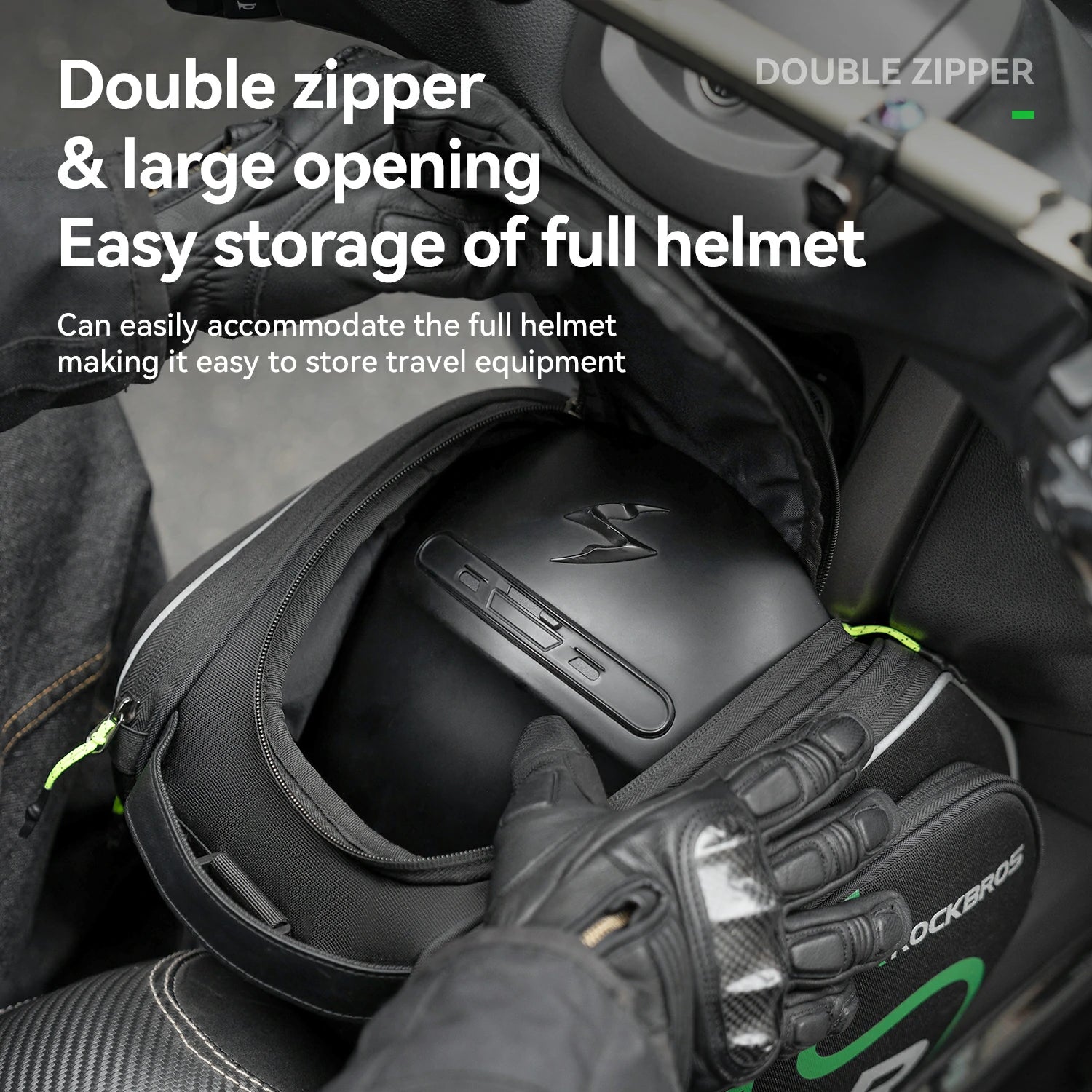 Motorcycle Tank Bag Helmet Bag 12L With Rain Cover