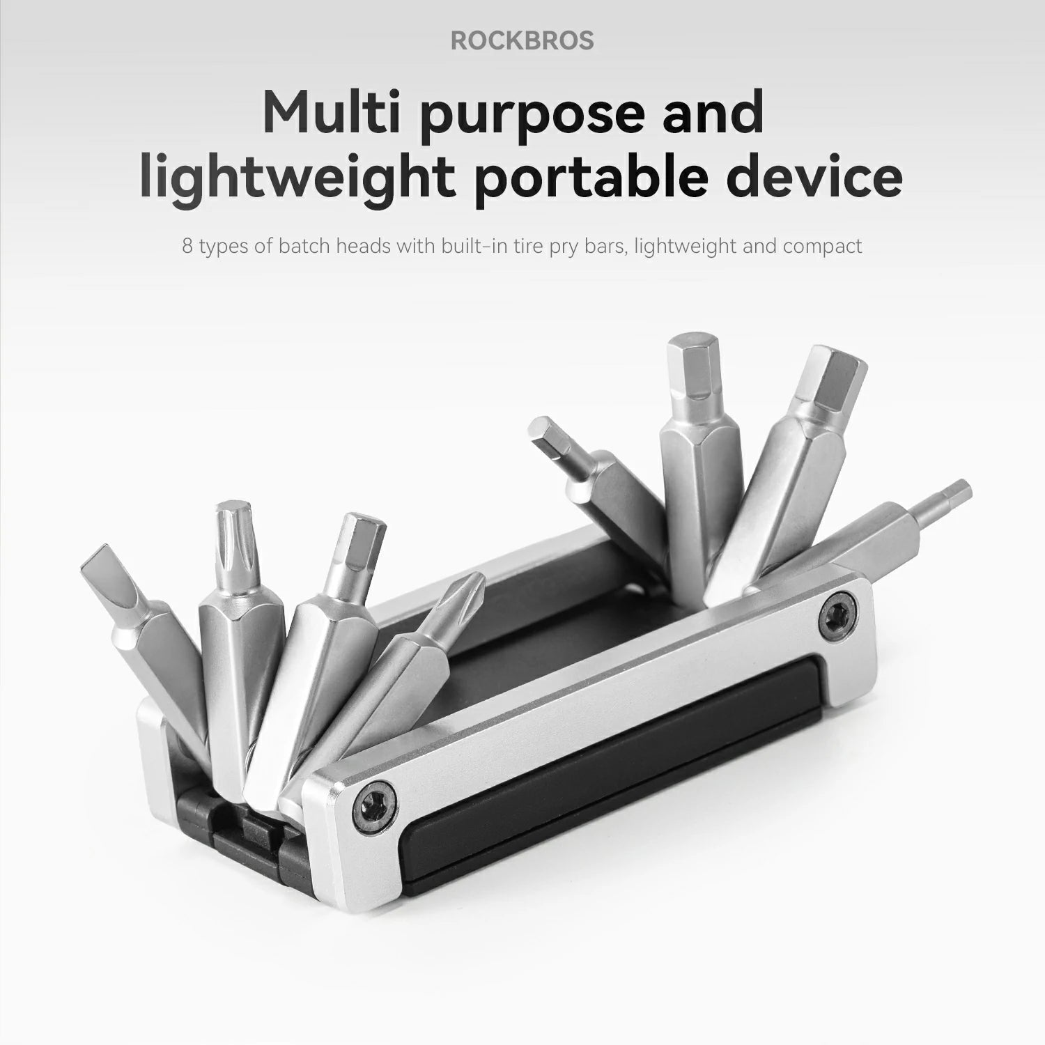Bike Tool 8 in 1 Alloy Repair Kit with Tire Repair Strips
