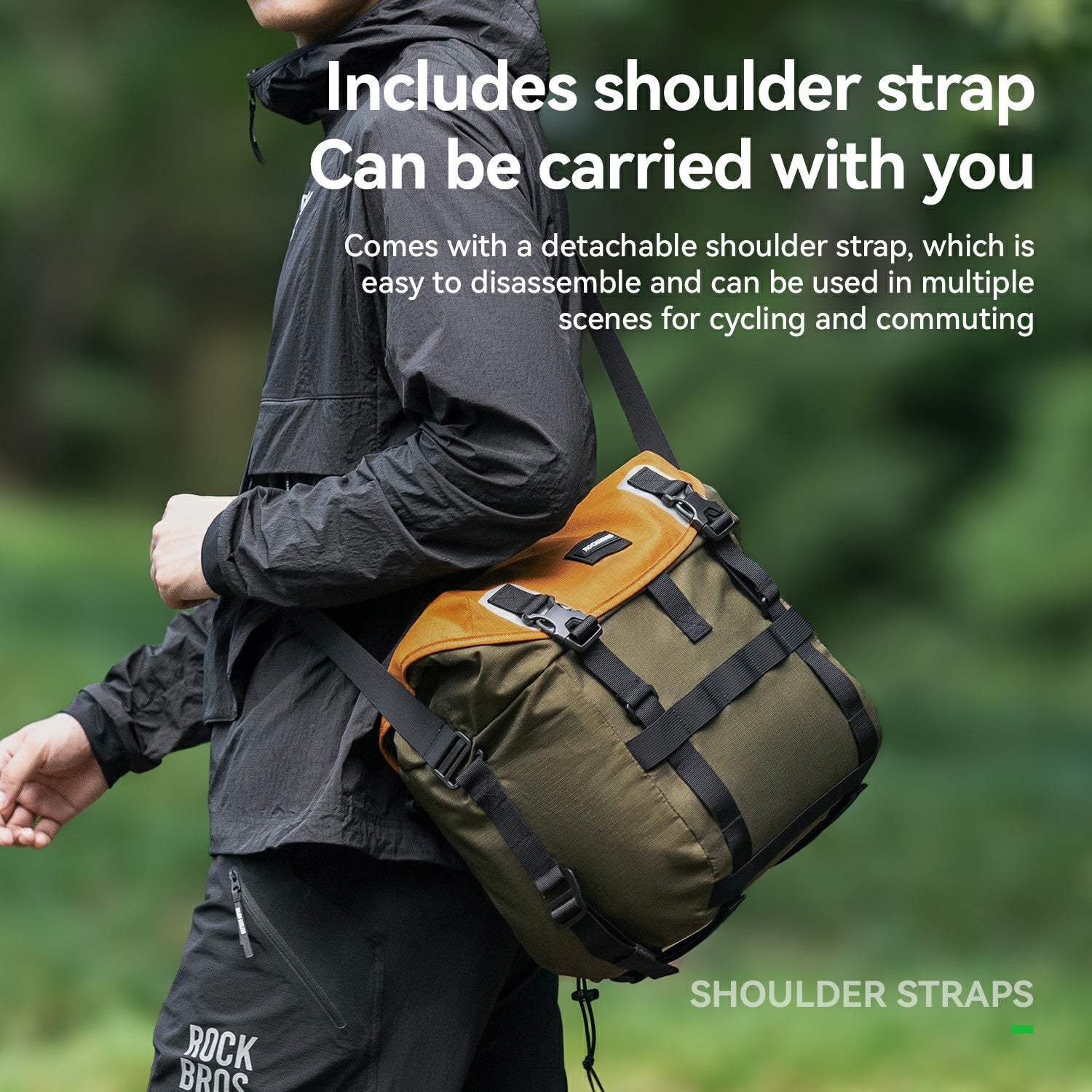 rockbros waterproof cycling bag 24l multifunctional handlebar design