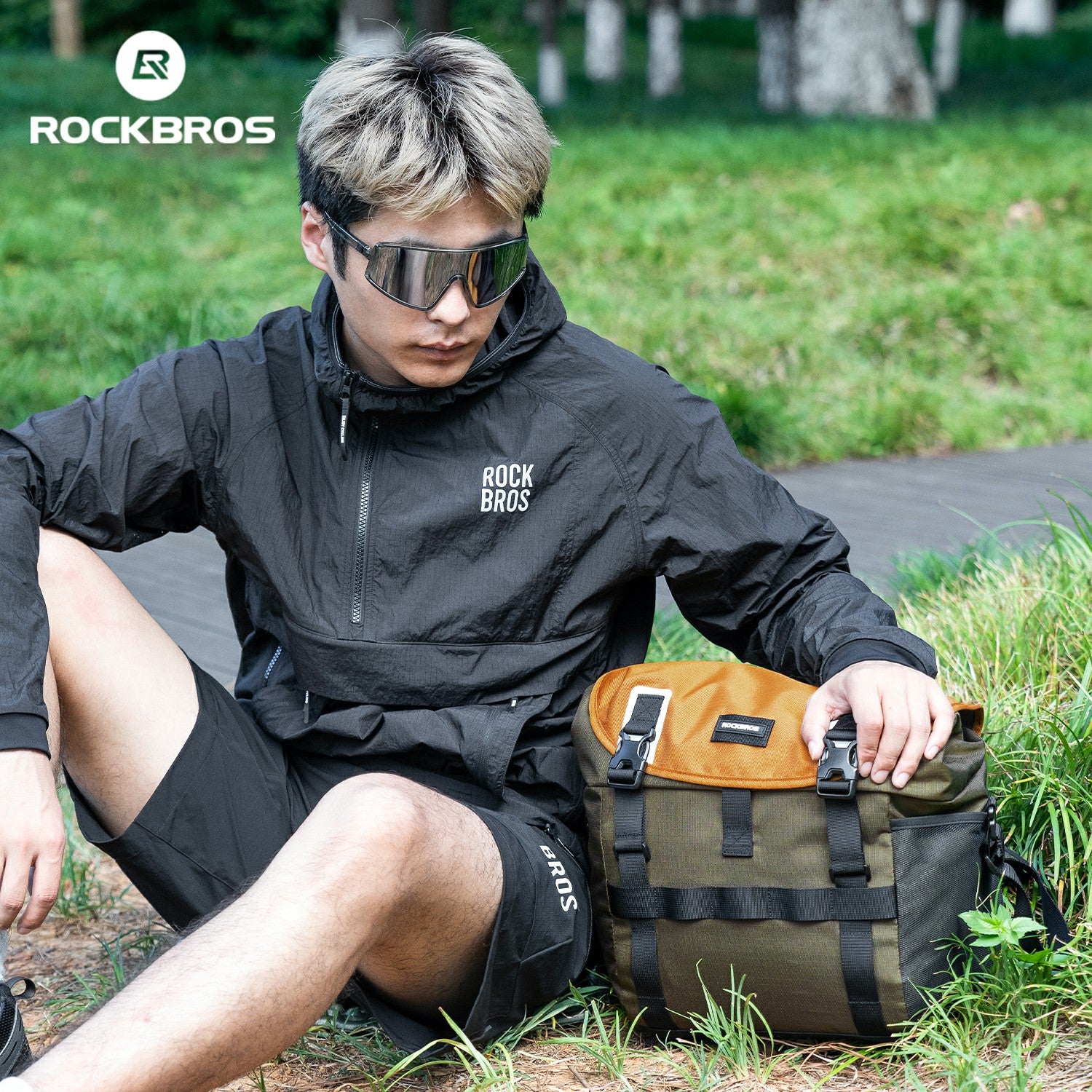 rockbros waterproof bike touring bag 24l multifunctional storage