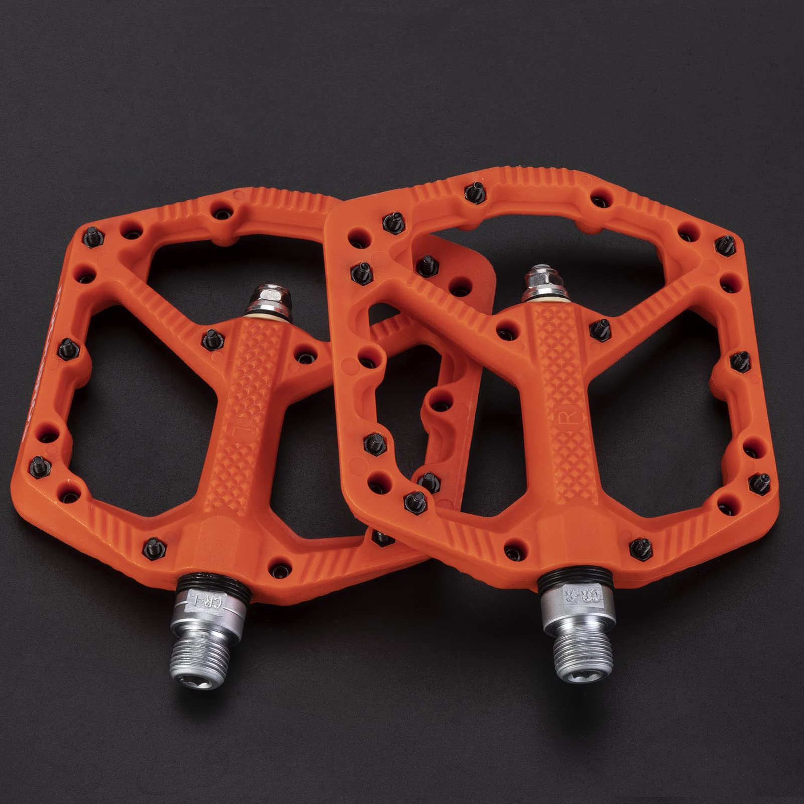 ROCKBROS Mountain Bike Pedals Flat MTB Pedals Nylon Fiber Bicycle Platform Pedals - ROCKBROS