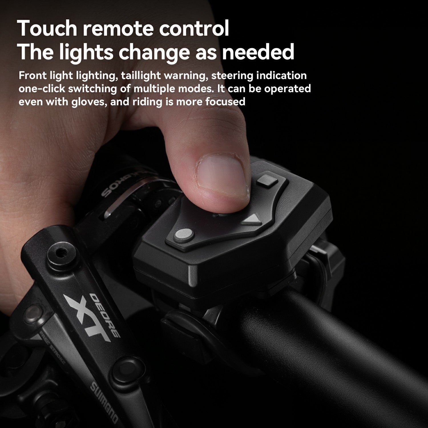 Riding Helmet with Bike Headlight and Tail Light Remote