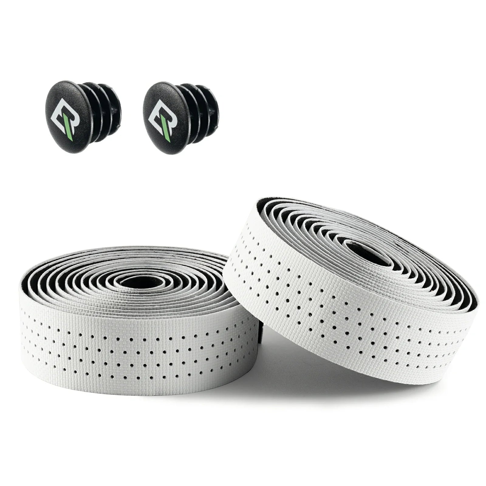 Extra long 220cm 3mm thick road bike handlebar tape for comfort and grip#Style_White with black base-Gel