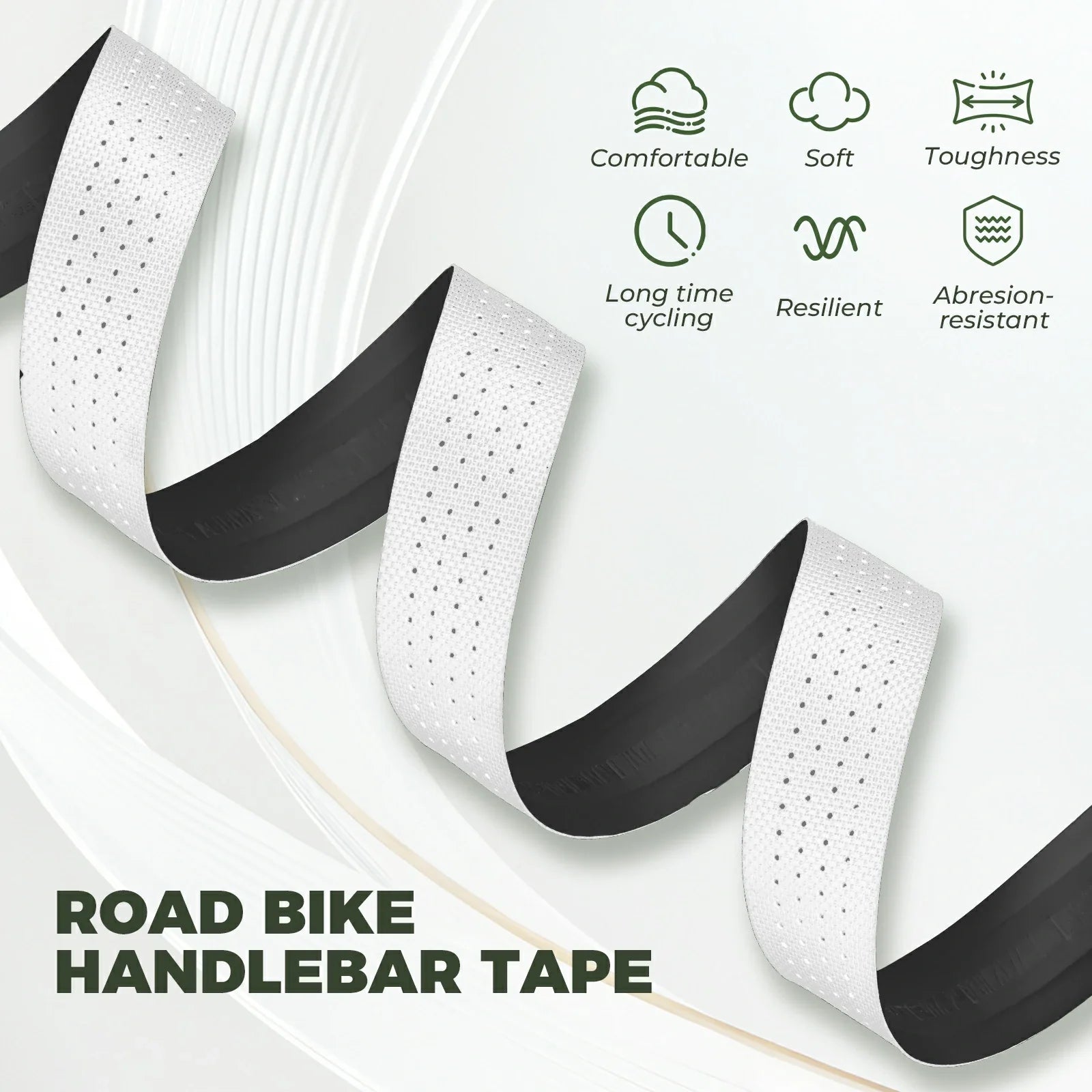 Extra long 220cm 3mm thick road bike handlebar tape for comfort and grip