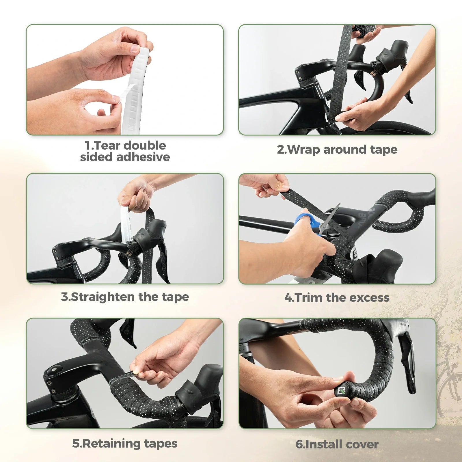 Extra long 220cm 3mm thick road bike handlebar tape for comfort and grip