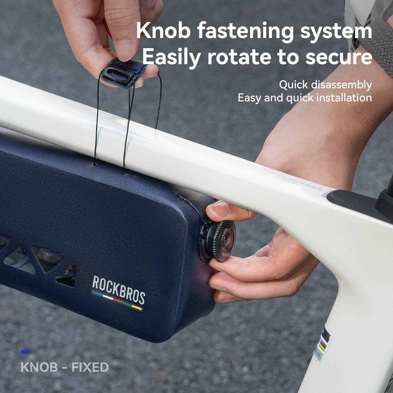 road to sky 100% waterproof bike frame bag model as-142 with secure storage