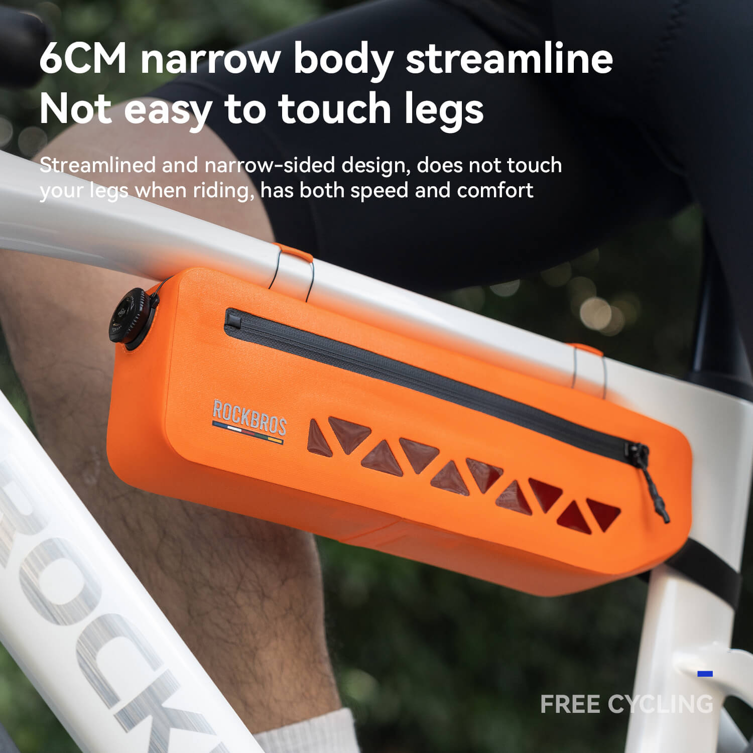 road to sky 100% waterproof bike frame bag model as-142 with secure storage