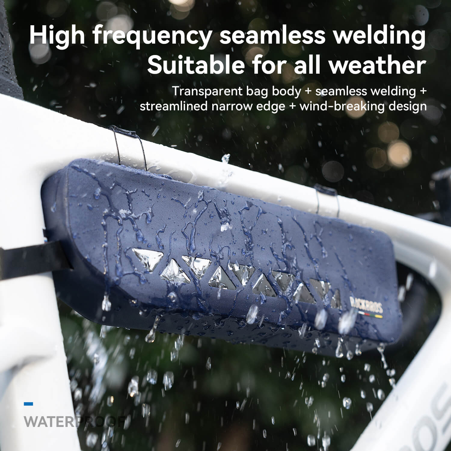 road to sky 100% waterproof bike frame bag model as-142 with secure storage