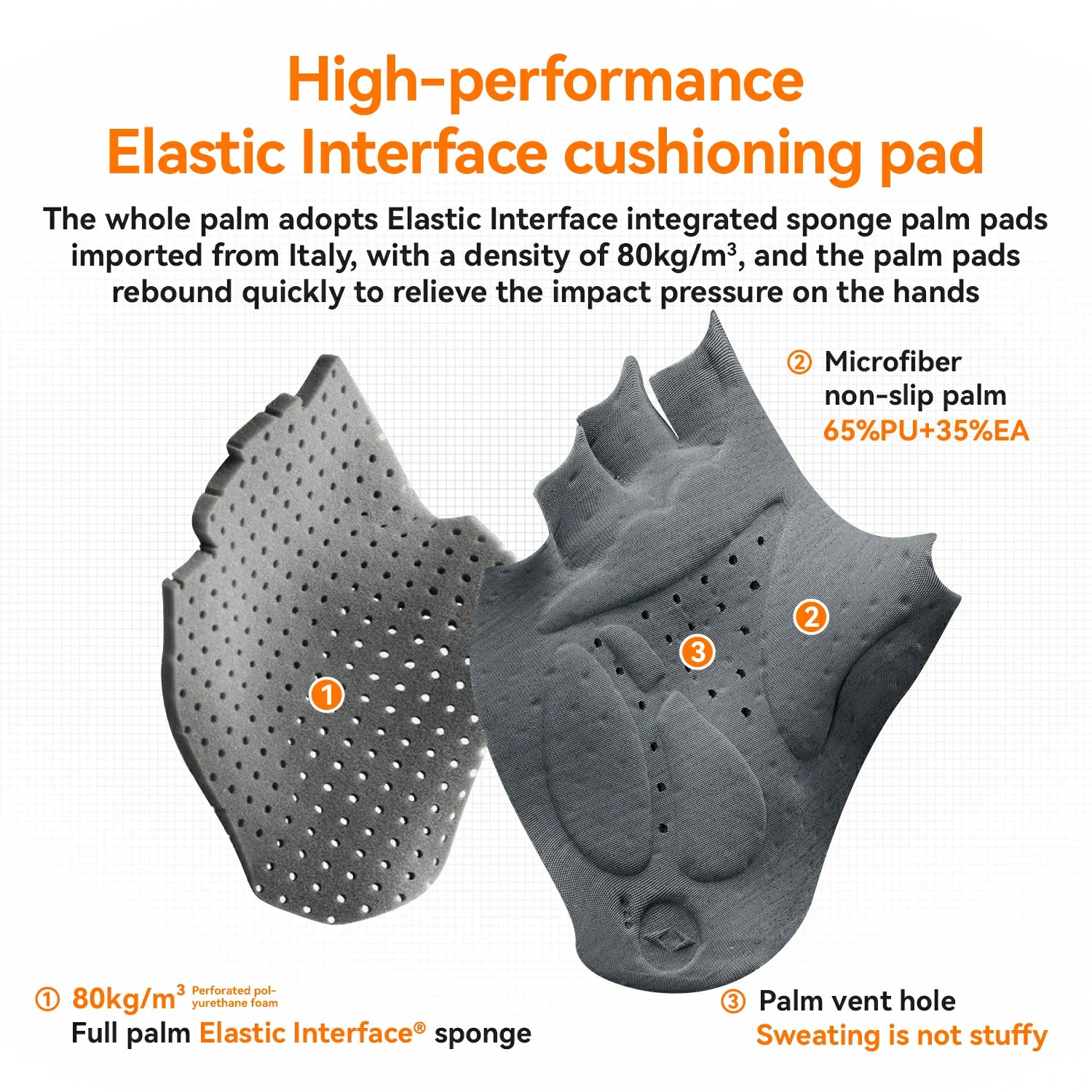 Road to Sky Long Finger Elastic Interface® Cycling Gel Padded Gloves