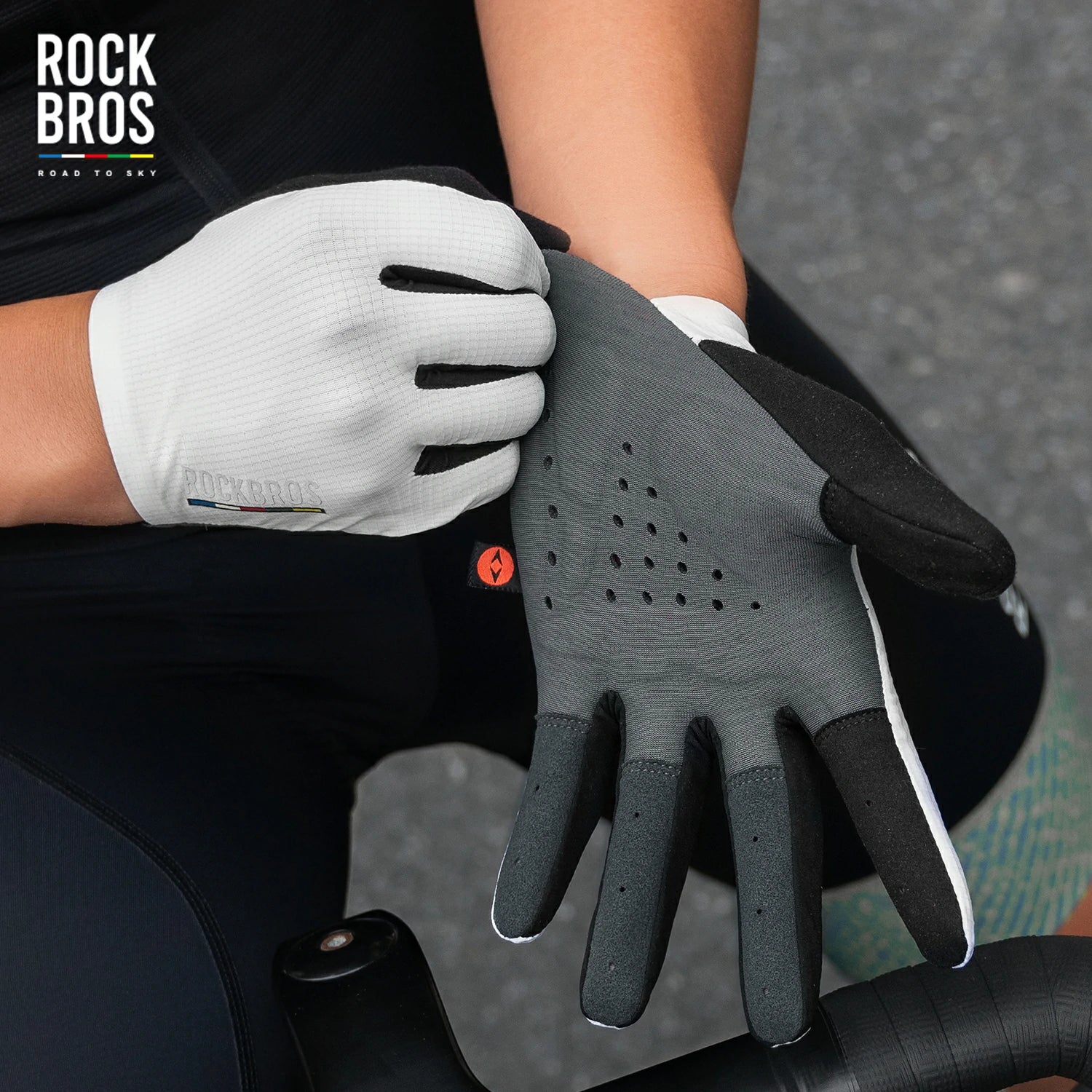 Road to Sky Long Finger Elastic Interface® Cycling Gel Padded Gloves