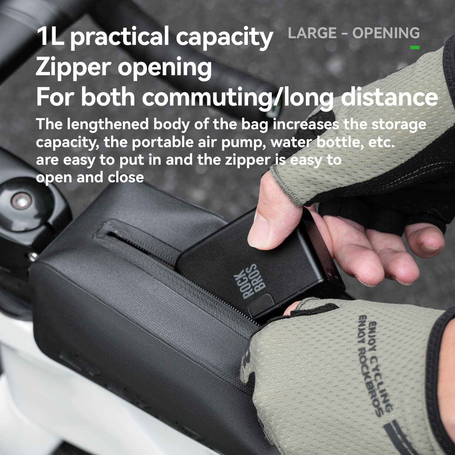 rockbros black cycling pouch#color_black