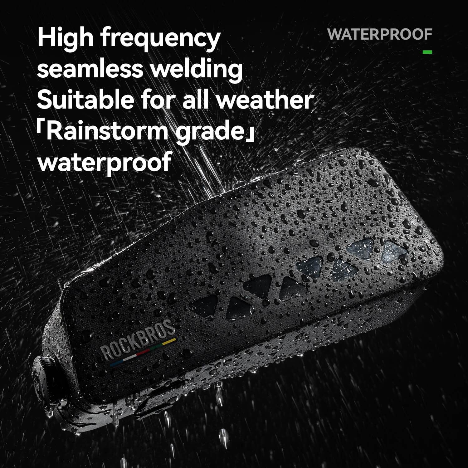 black 1l bike frame bag