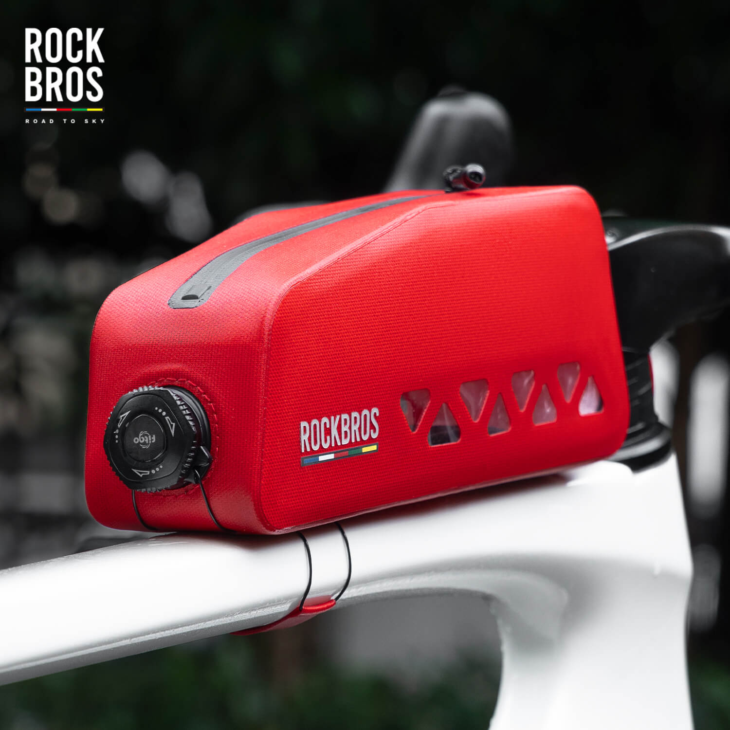 red rockbros 1l bike bag#color_red