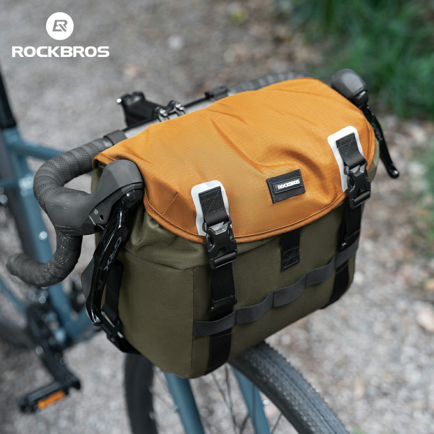 rockbros bikepacking waterproof handlebar bag 24l large capacity