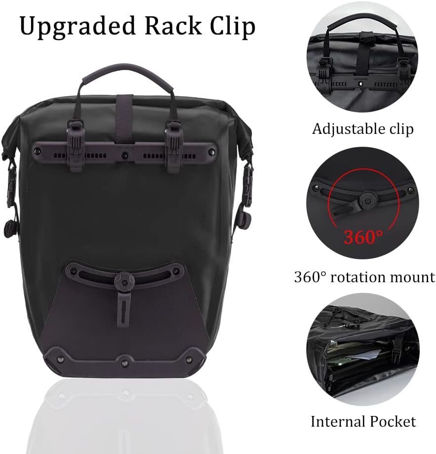 rockbros rear rack panniers#color_black