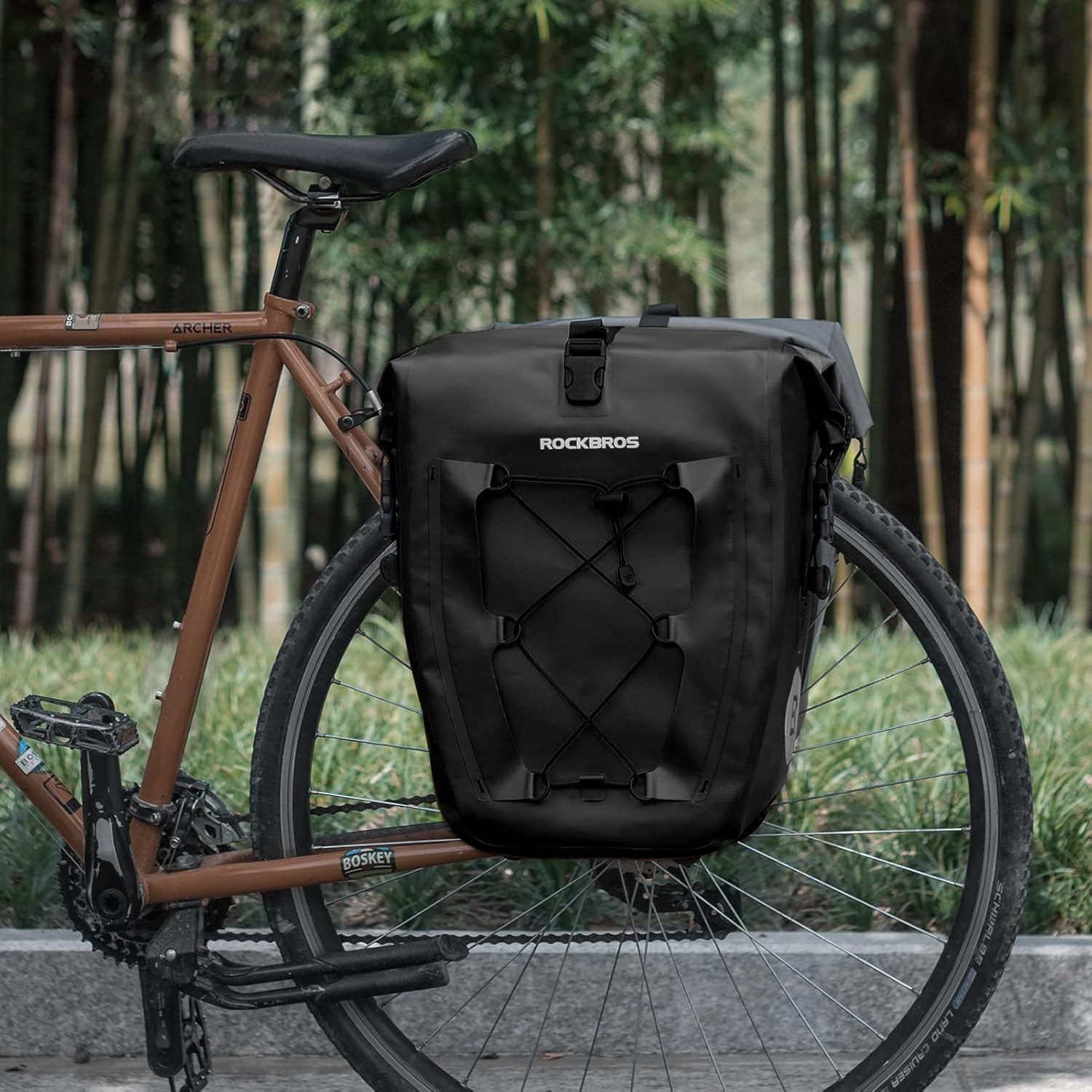 rockbros double bike panniers#color_black