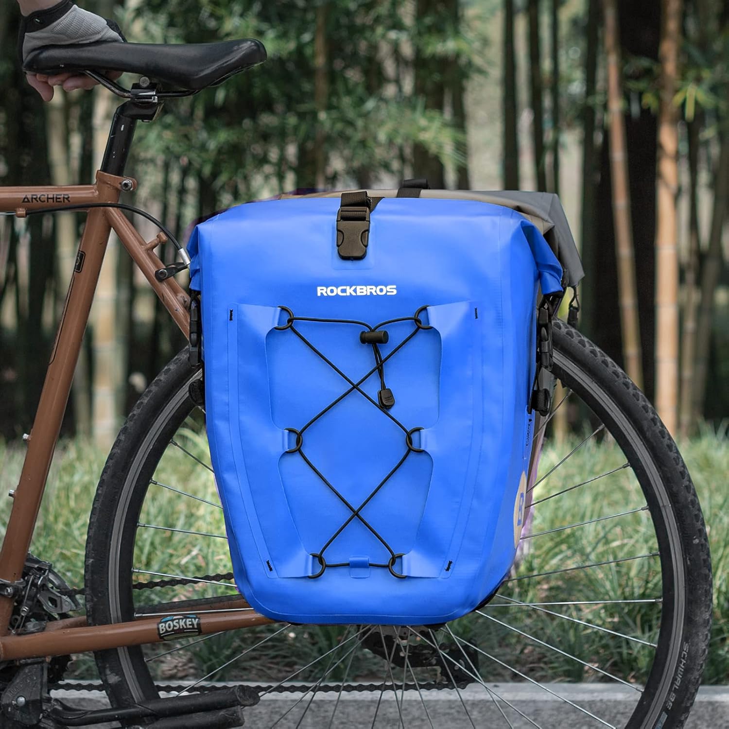 waterproof blue panniers 32l#color_blue