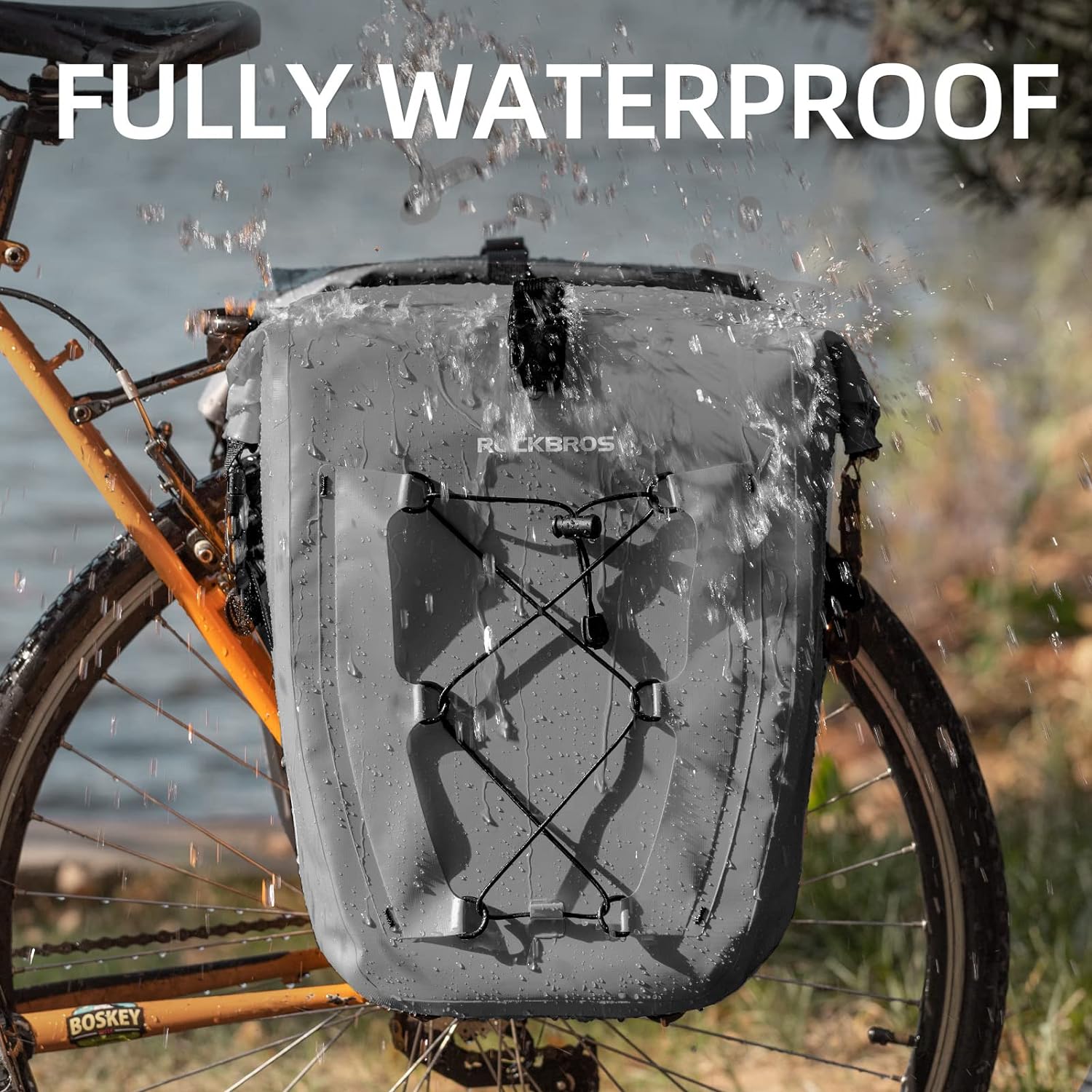 grey waterproof bike panniers#color_grey