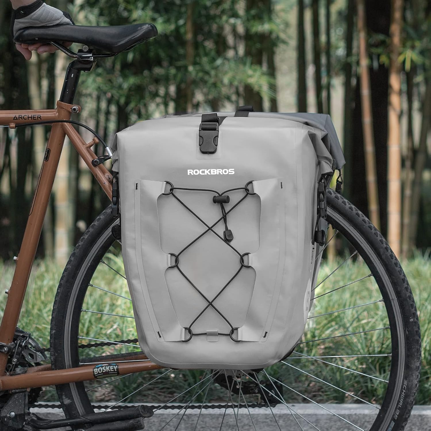 cycling panniers grey 32l#color_grey