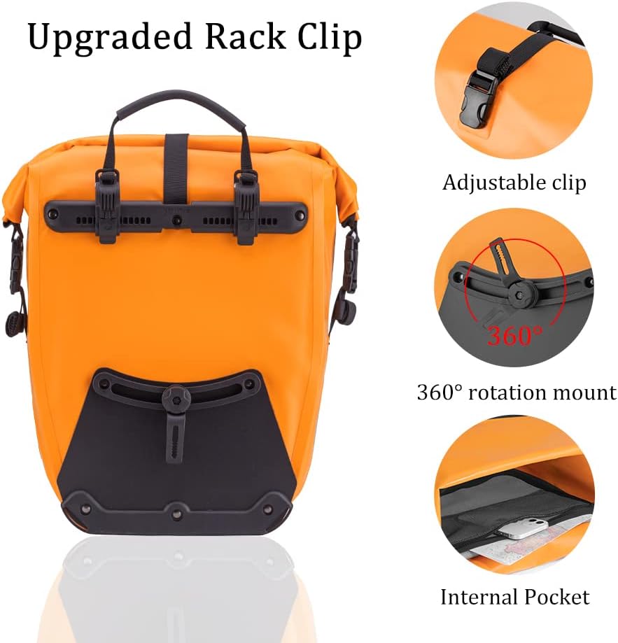 rockbros orange rear rack bags#color_orange