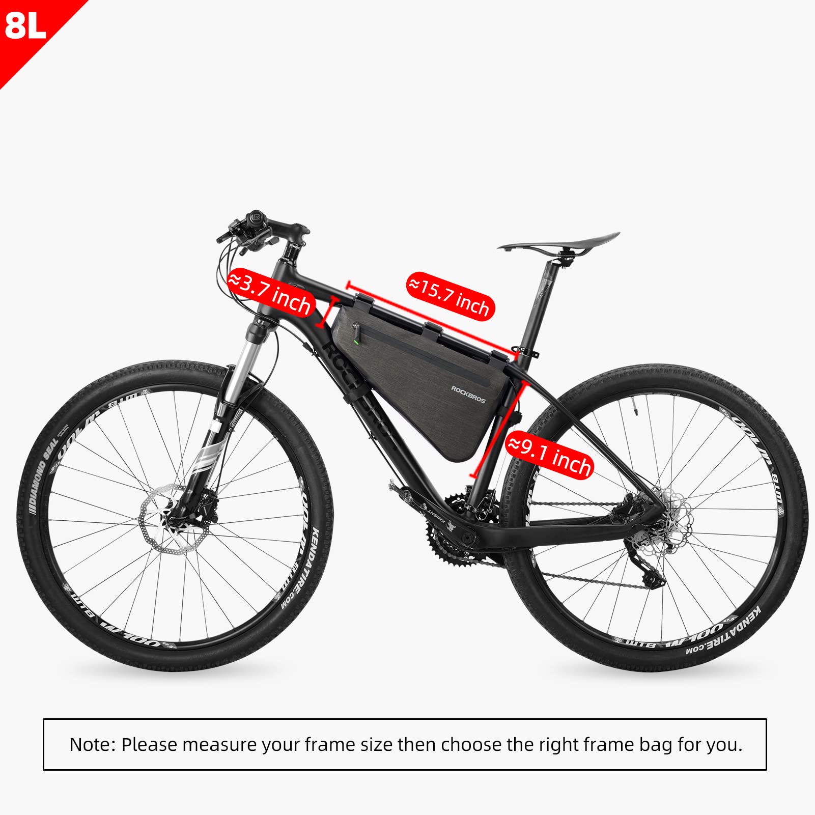 waterproof large triangle bike bag#color_5l