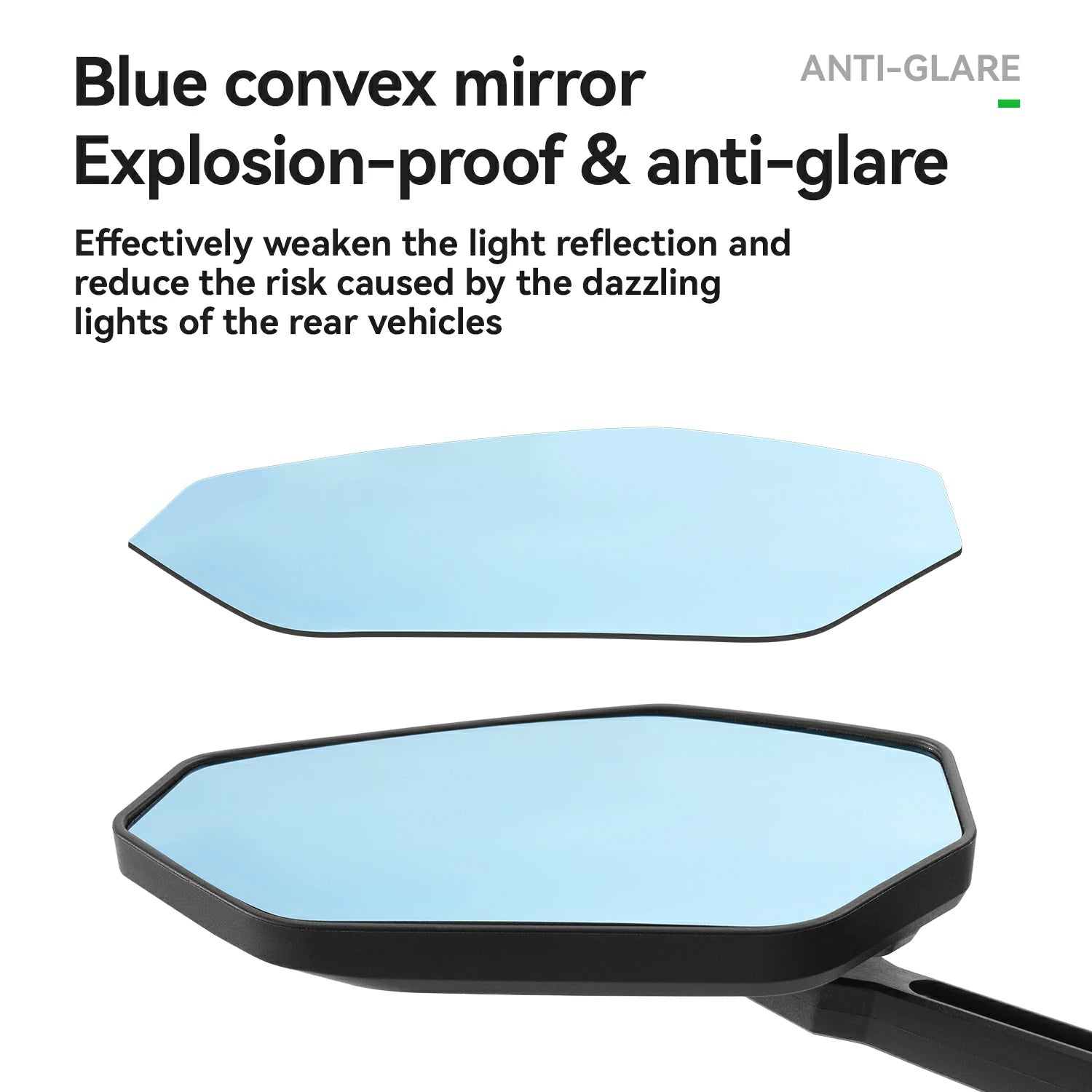 ROCKBROS Adjustable Handlebar Bike Rearview Mirror Mirror with Anti-Glare Glass