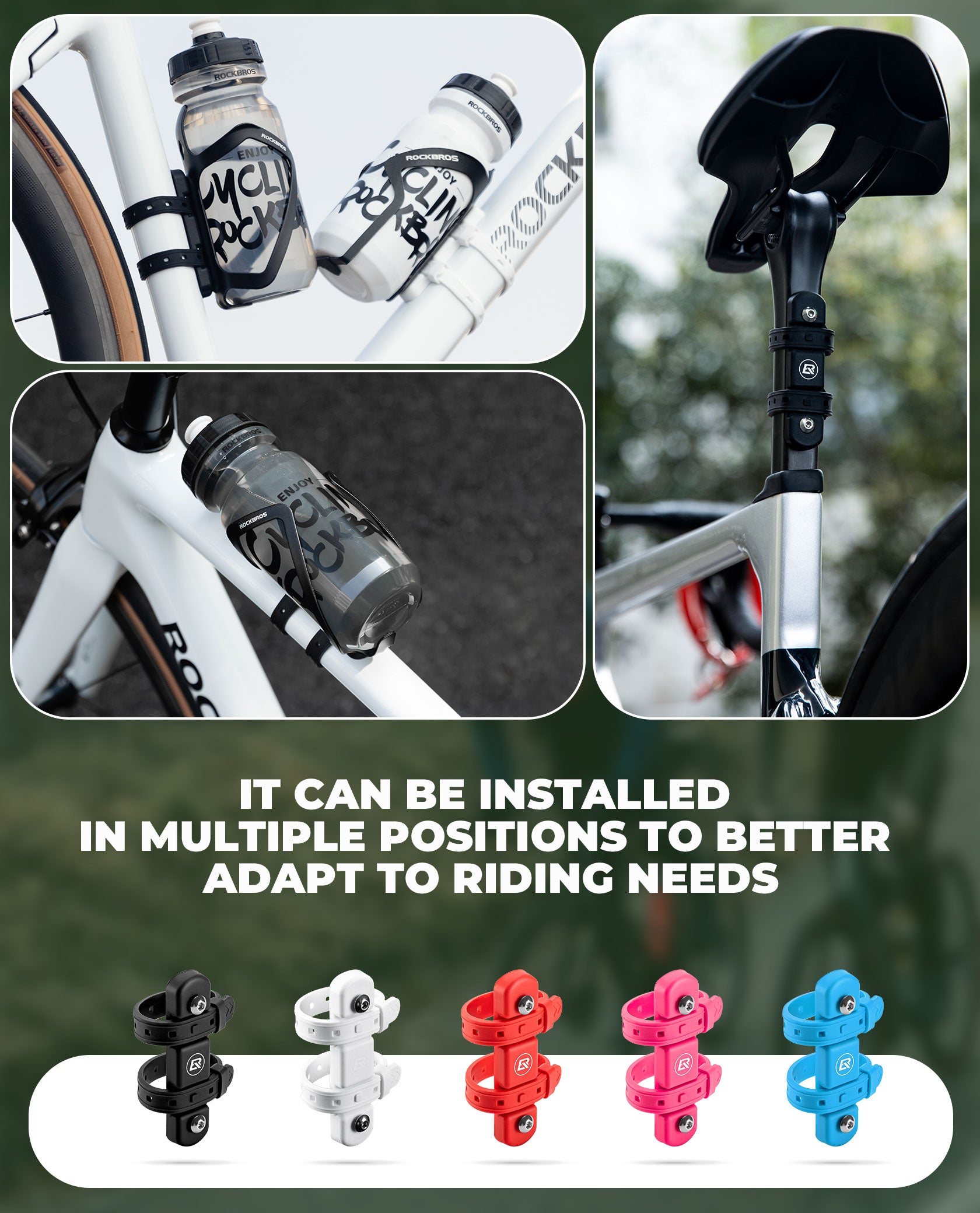 Bike Bottle Cage Mounting Base