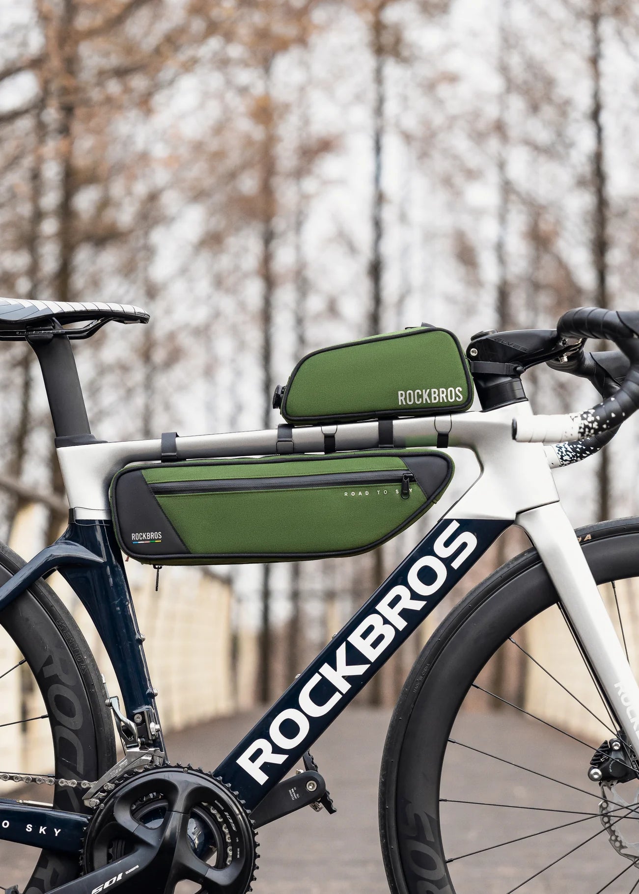 rockbros green bike pouch#color_green