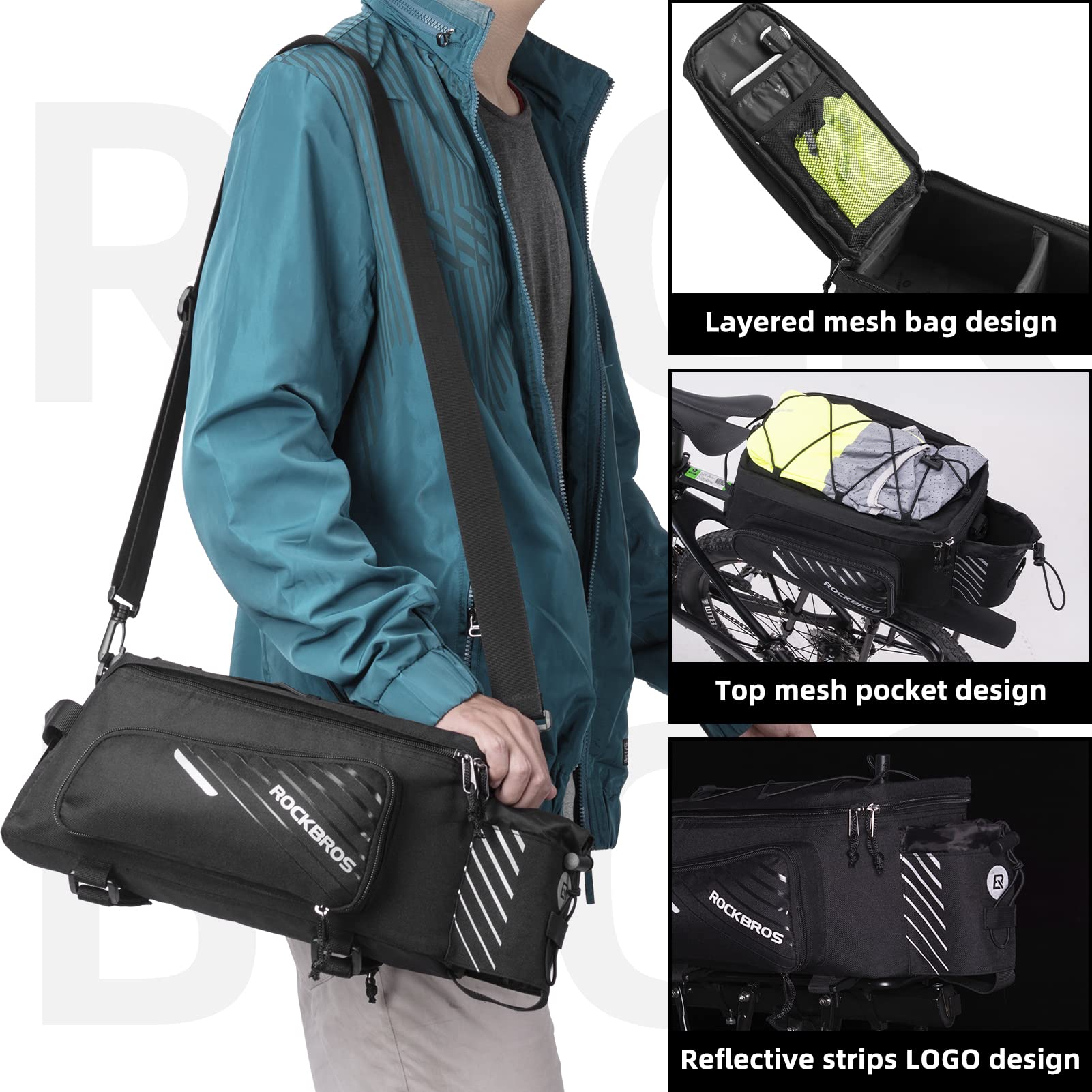 large capacity bike rack bag