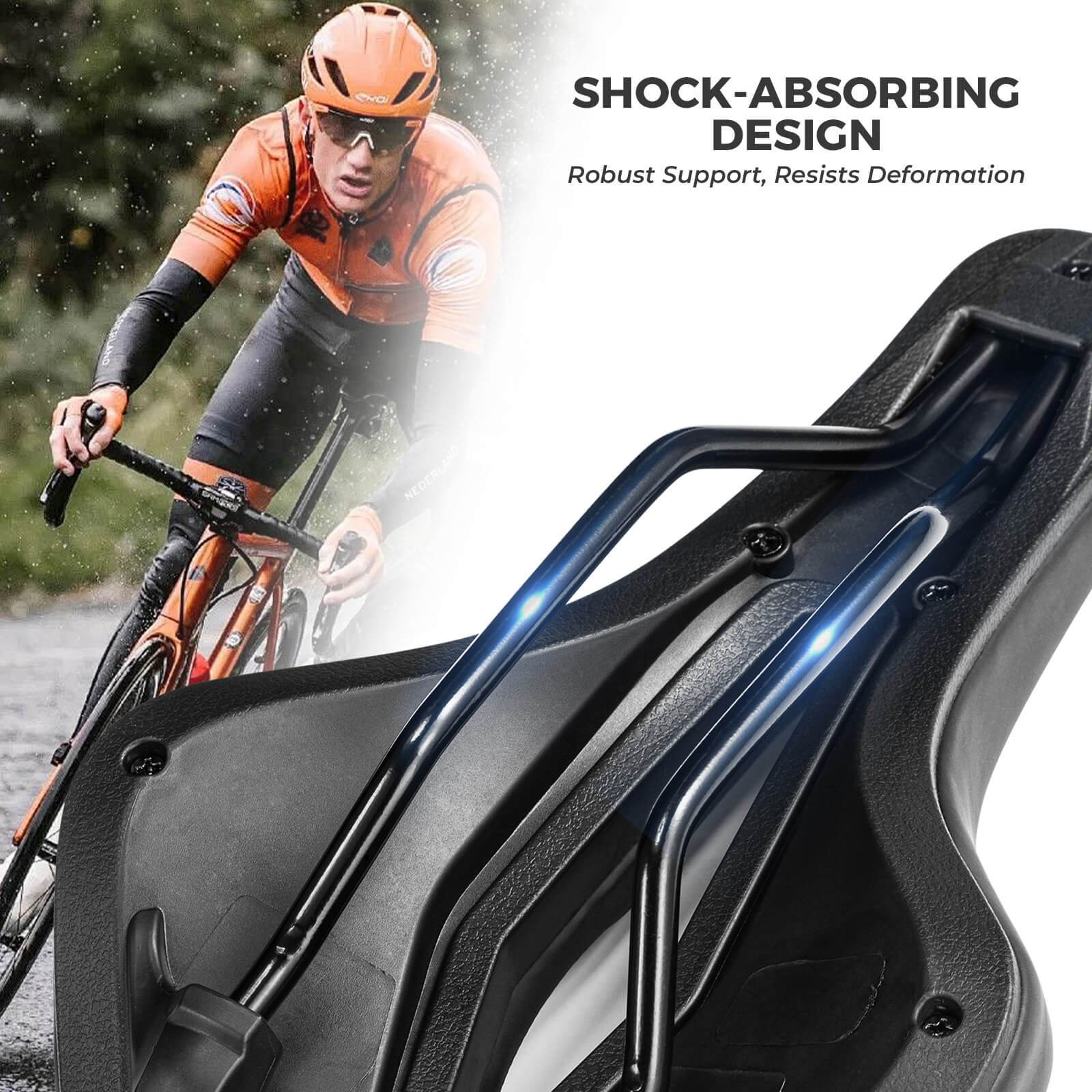 rockbros ultralight breathable bike saddle with hollow centre