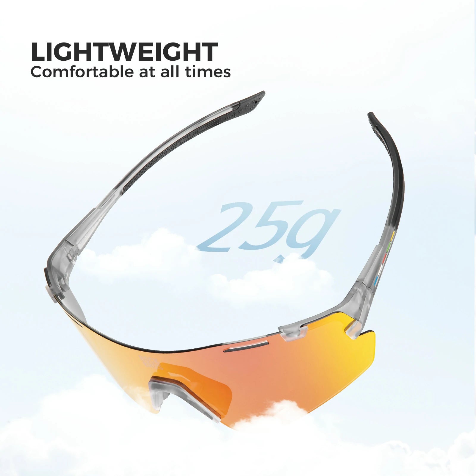 Lightweight Photochromic Cycling Glasses with Polarized Lenses
