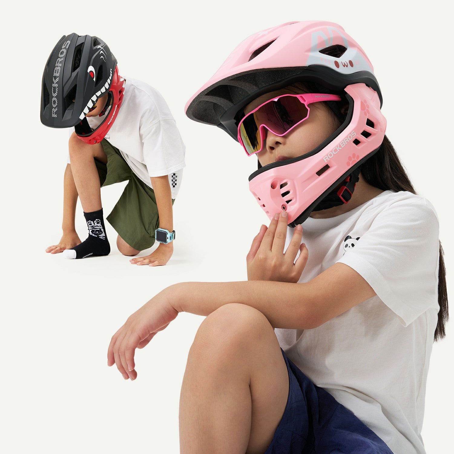 rockbros kids helmet for road cycling and balance bike