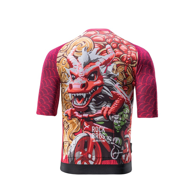 rockbros-dragon-year-paint-model-series-quick-dry-cycling-jersey-for-spring-summer