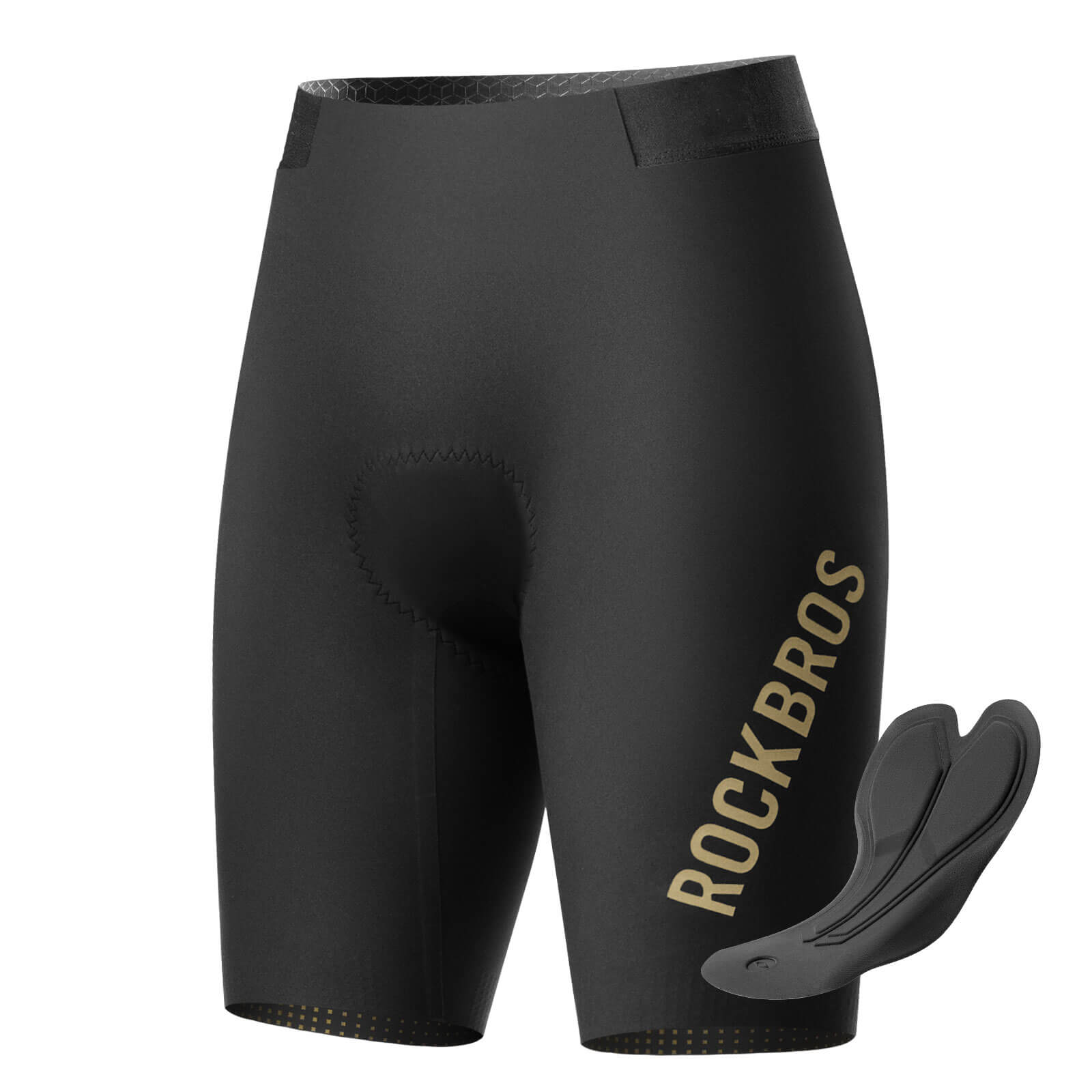 ROCKBROS men's cycling waist shorts YDDK013 featuring Elastic Interface® pads, engineered for advanced comfort and performance on long rides.