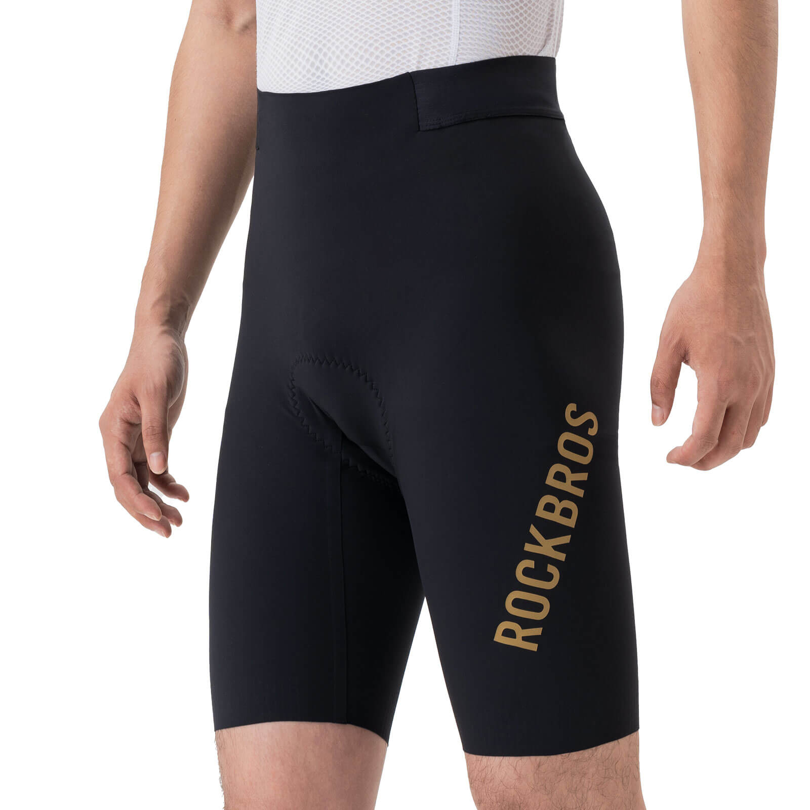 ROCKBROS men's cycling waist shorts YDDK013 featuring Elastic Interface® pads, engineered for advanced comfort and performance on long rides.
