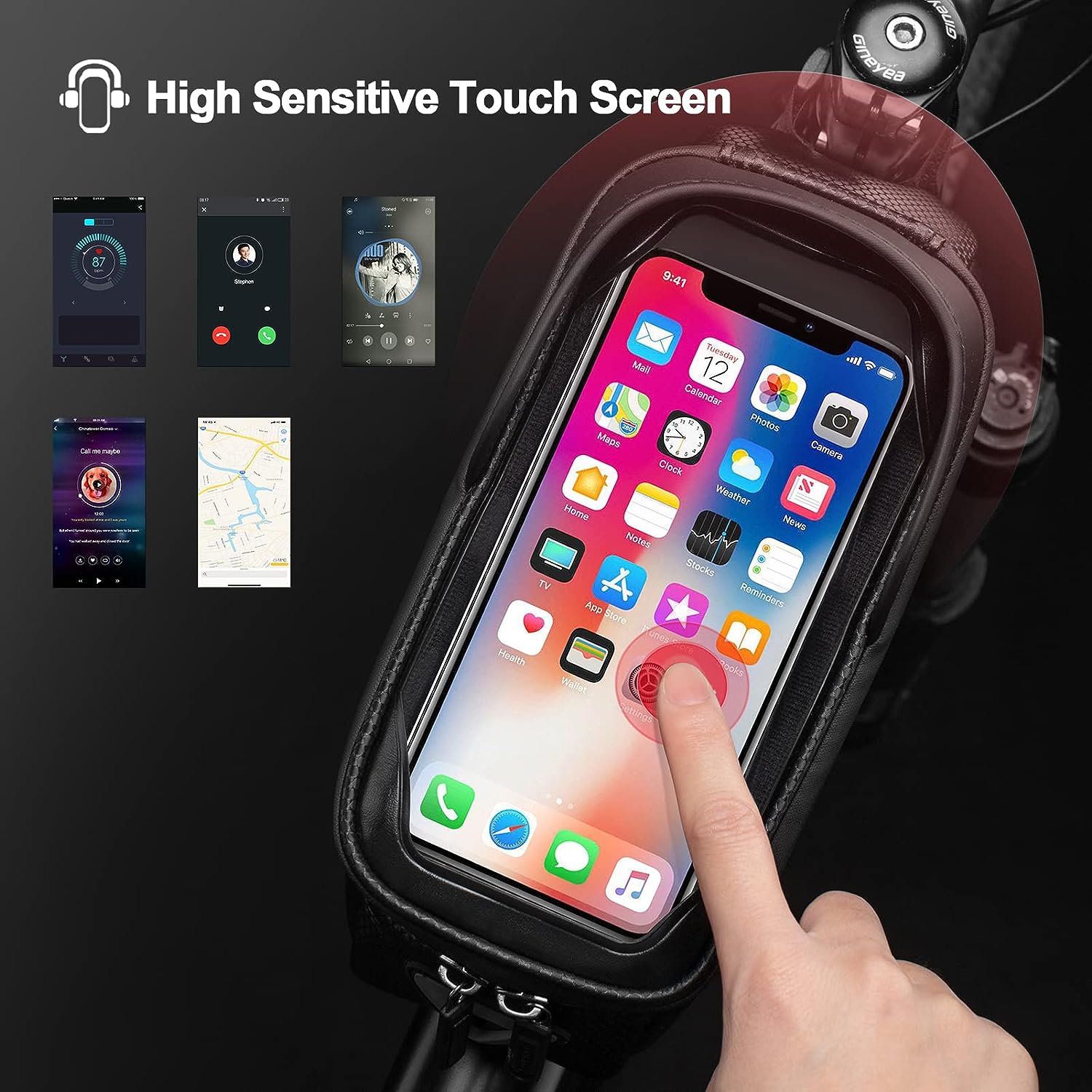 rockbros bike phone pouch