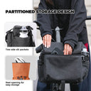 rockbros folding bike handlebar bag and backpack h46 convertible commuter storage solution