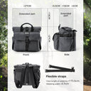 rockbros folding bike handlebar bag and backpack h46 convertible commuter storage solution