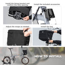 rockbros folding bike handlebar bag w016 multifunctional basket bag for convenient front storage
