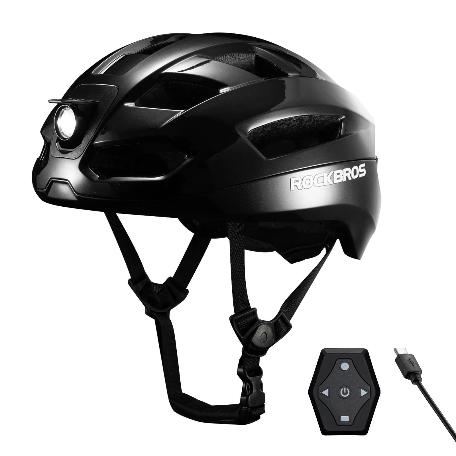 rockbros glowguard bike helmet#color_black