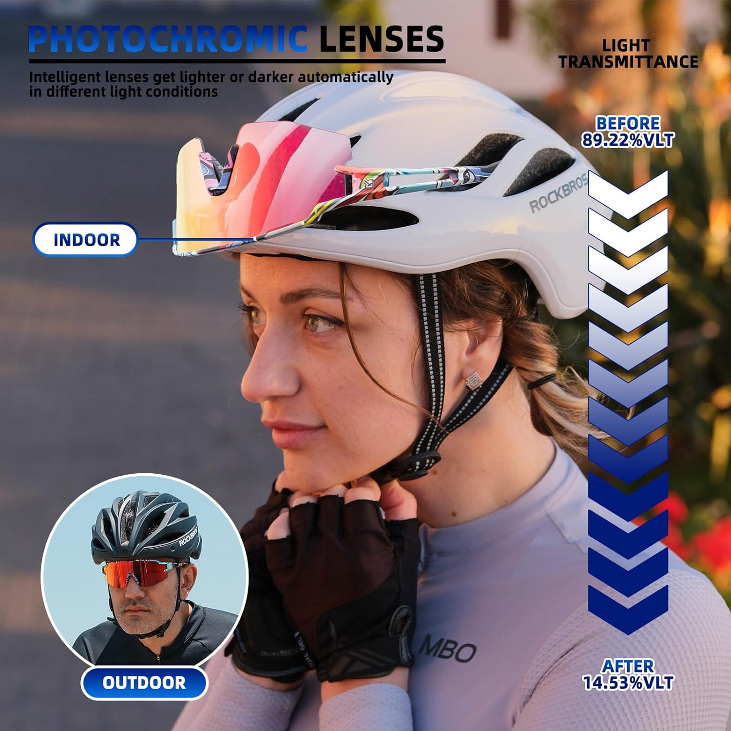 rockbros lightweight tr90 frame sports sunglasses with uv protection#color_multicolor