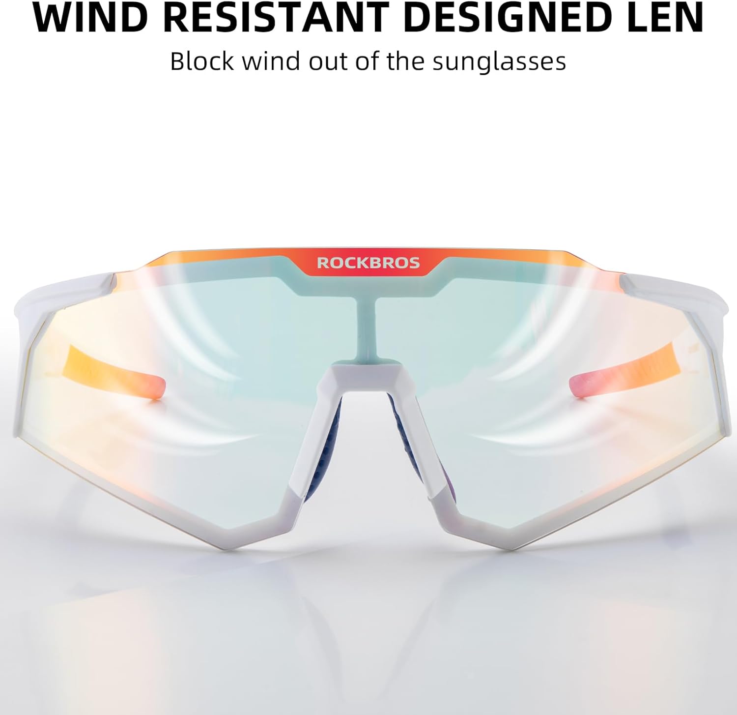 rockbros tr90 frame photochromic sunglasses#color_off-white