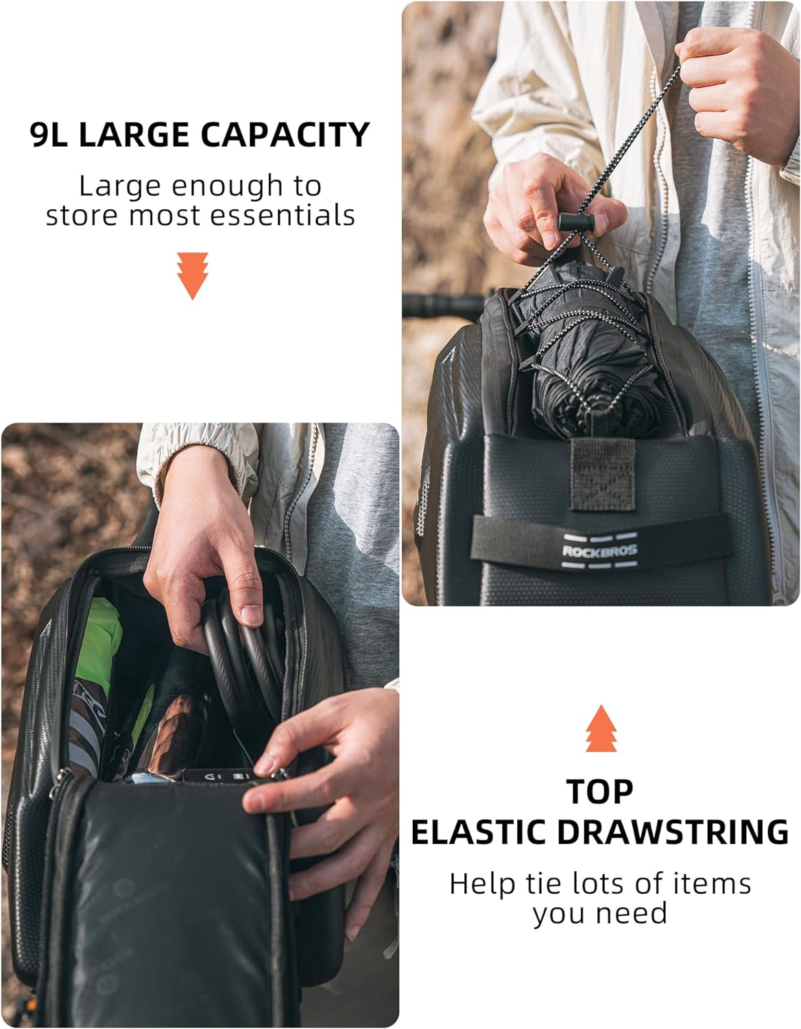 waterproof bike rack bag 9l