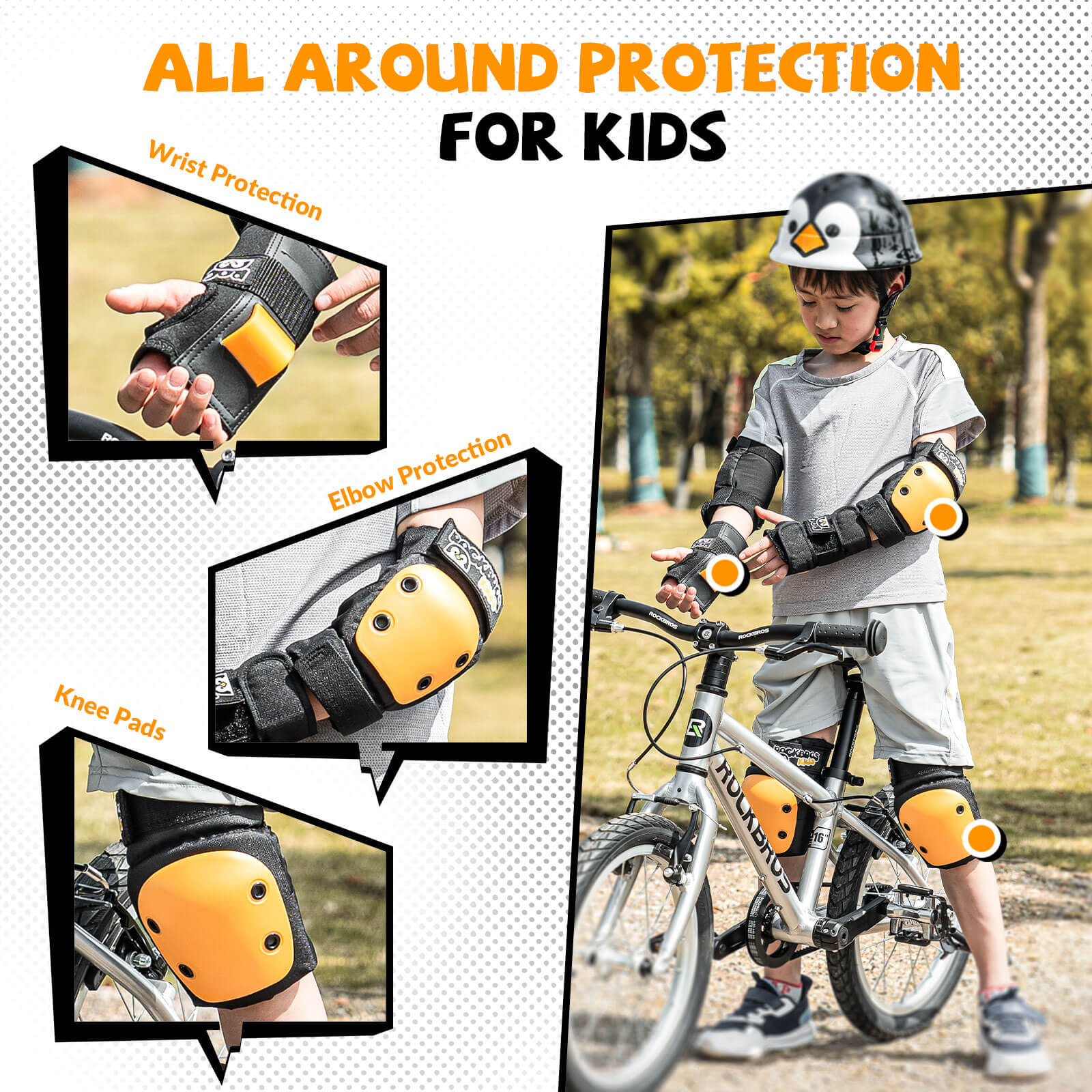 Kids Cycling & Skate Pads Set