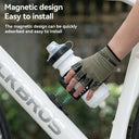 ROCKBROS magnetic strap-type bike water bottle cage, offering secure and quick access with an innovative magnetic attachment system.