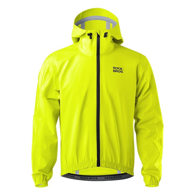 fahrradbekleidung windstopper ROCKBROS Men's Cycling Running Windbreaker Windproof Jacket Lightweight High Visibility, Green / M